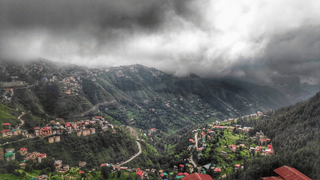 Scenic view from Shimla’s Mall Road – a classic Indian summer escape.”